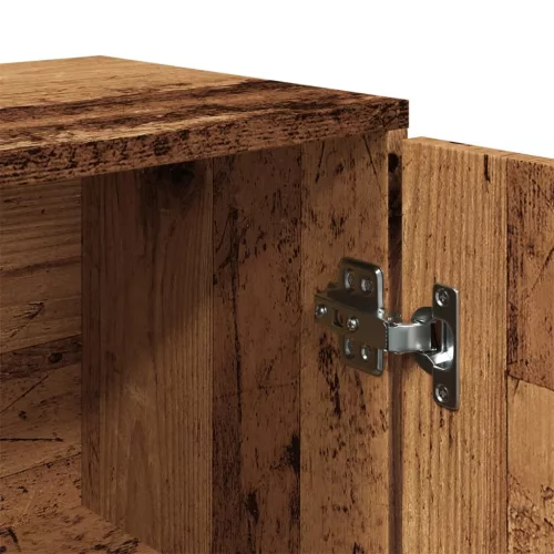  antik fa színű szerelt fa tálalószekrény 88 x 30 x 64 cm