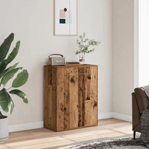  antik fa színű szerelt fa tálalószekrény 60x30x75 cm