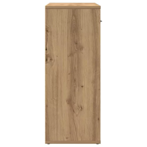  kézműves tölgy színű szerelt fa tálalószekrény 60x30x75 cm
