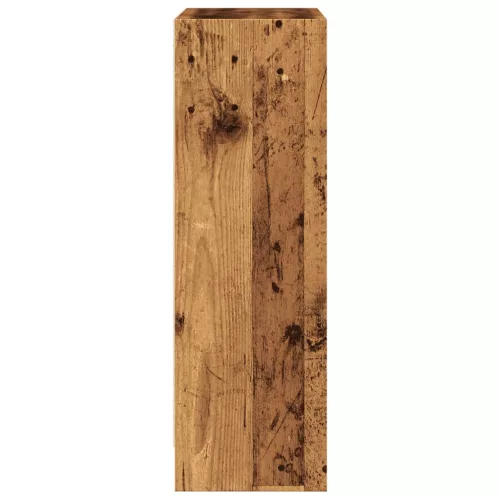  antik fa színű szerelt fa könyvespolc 60 x 24 x 76 cm