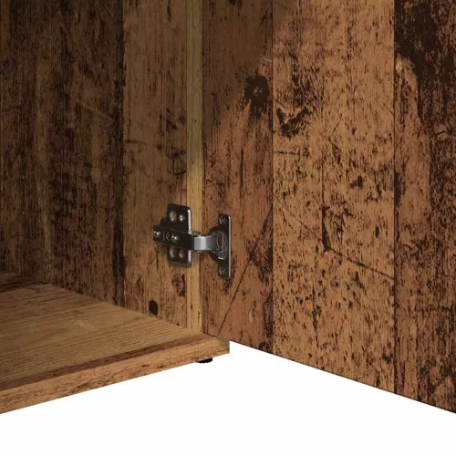  antik fa színű szerelt fa tálalószekrény 91 x 29,5 x 75 cm