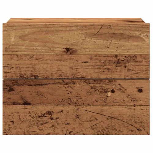  antik fa színű falra szerelhető éjjeliszekrény 40x32x30 cm