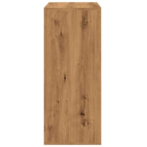  kézműves tölgy színű szerelt fa cipősszekrény 60 x 35 x 84 cm