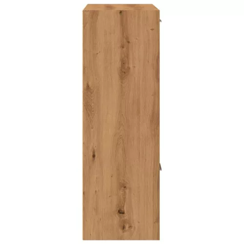  kézműves tölgy színű szerelt fa könyvespolc 60,5 x 30 x 90 cm