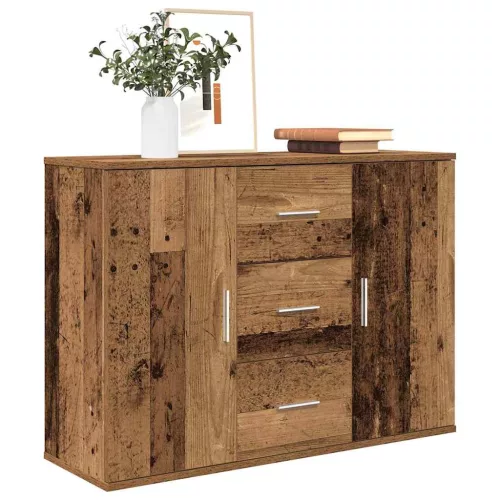  antik fa színű szerelt fa tálalószekrény 90x29,5x65 cm