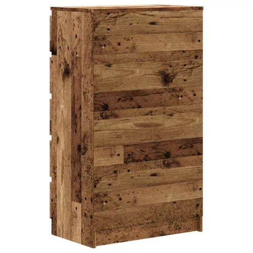  antik fa színű szerelt fa fiókos szekrény 60 x 36 x 103 cm