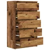  antik fa színű szerelt fa fiókos szekrény 60 x 36 x 103 cm