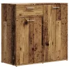  antik fa színű szerelt fa tálalószekrény 80 x 36 x 75 cm