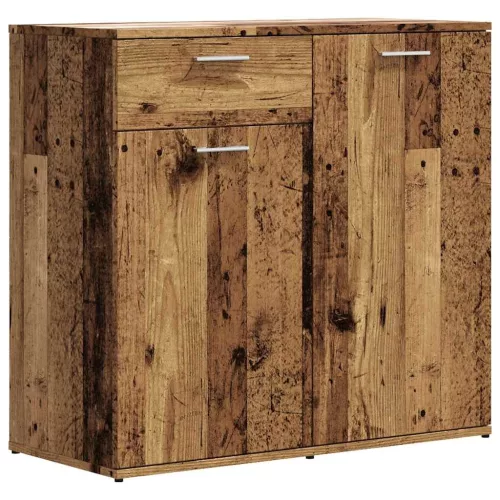  antik fa színű szerelt fa tálalószekrény 80 x 36 x 75 cm