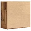  antik fa színű szerelt fa tálalószekrény 80 x 36 x 75 cm