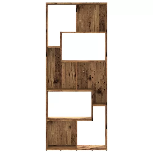  antik fa színű szerelt fa könyvespolc 67 x 24 x 161 cm