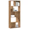  kézműves tölgy színű szerelt fa könyvespolc 67 x 24 x 161 cm