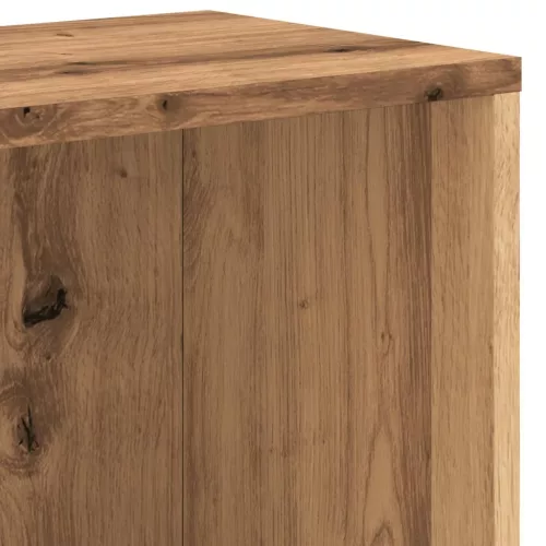  kézműves tölgy színű szerelt fa könyvespolc 67 x 24 x 161 cm