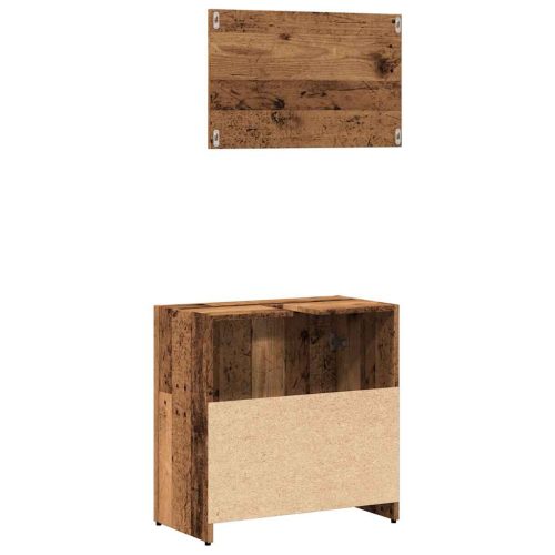  Fürdőszoba szekrény tükörrel Régi fából készült fűrészáru