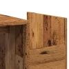  antik fa színű szerelt fa dohányzóasztal 90 x 45 x 35 cm
