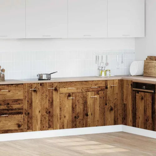  “Lyon” antik fa színű szerelt fa fiókos alsószekrény