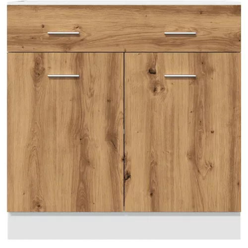  “Lyon” kézműves tölgyszínű szerelt fa fiókos alsószekrény