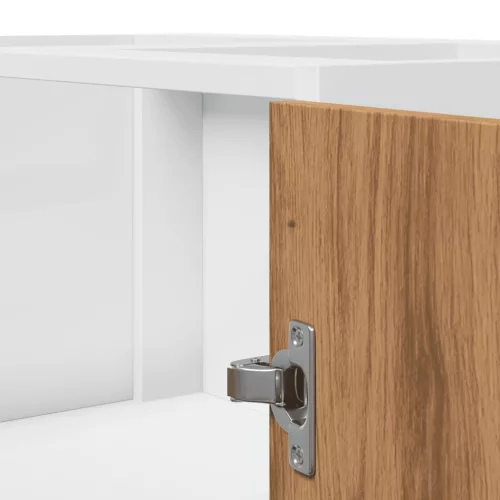  “Lyon” kézműves tölgyszínű szerelt fa konyhaszekrény