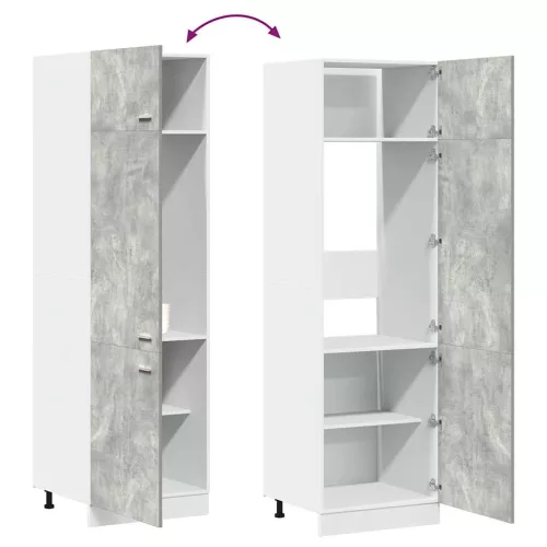  “Lyon” betonszürke forgácslap szekrény hűtőhöz