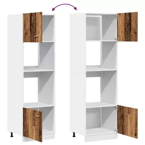  “Lyon” antik fa szerelt fa mikrohullámú szekrény