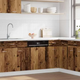    “Lyon” Mosogatógép panel régi fa 45x3x67 cm műszaki fa