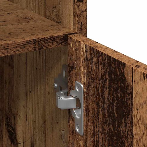  Fürdőszobaszekrény Régi fa 30x30x179 cm Gépelt fa