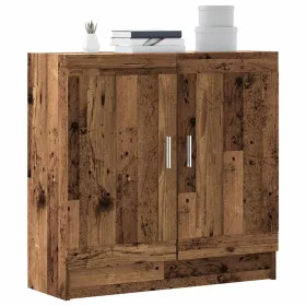    antik fa színű szerelt fa könyvszekrény 82,5 x 30,5 x 80 cm