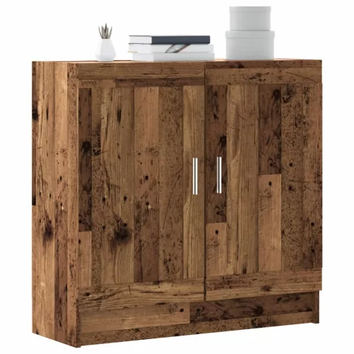  antik fa színű szerelt fa könyvszekrény 82,5 x 30,5 x 80 cm