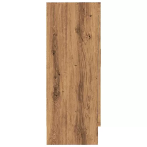  kézműves tölgy színű szerelt fa könyvszekrény 82,5x30,5x80 cm