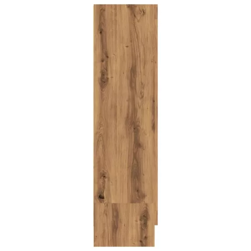  kézműves tölgy színű szerelt fa könyvszekrény 82,5x30,5x115 cm