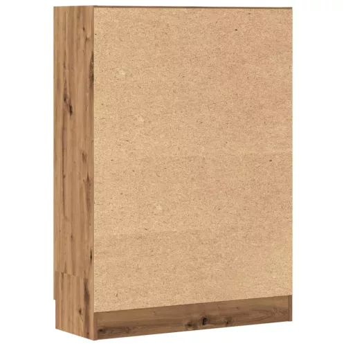  kézműves tölgy színű szerelt fa könyvszekrény 82,5x30,5x115 cm