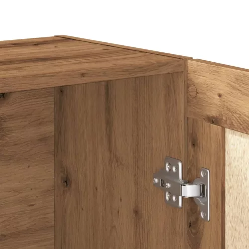  kézműves tölgy színű szerelt fa könyvszekrény 82,5x30,5x115 cm