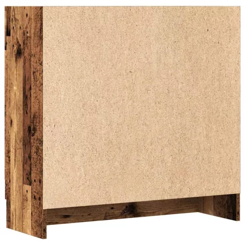  antik fa színű szerelt fa könyvszekrény 82,5 x 30,5 x 80 cm