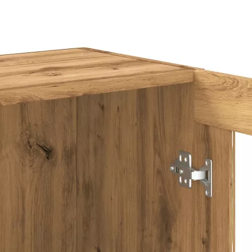  kézműves tölgy színű szerelt fa könyvszekrény 82,5x30,5x80 cm