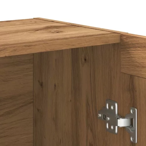  kézműves tölgy színű szerelt fa könyvszekrény 82,5x30,5x115 cm