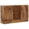  antik fa színű szerelt fa tálalószekrény 120 x 30,5 x 70 cm