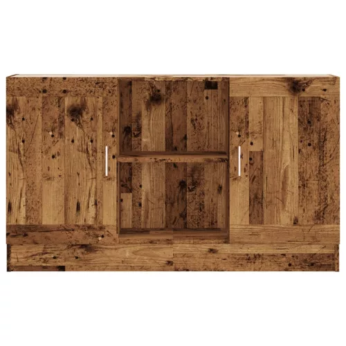  antik fa színű szerelt fa tálalószekrény 120 x 30,5 x 70 cm