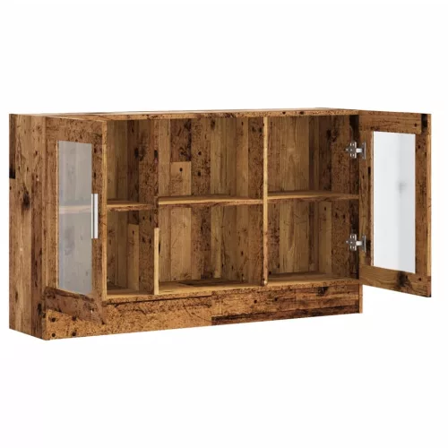  antik fa színű szerelt fa tálalószekrény 120 x 30,5 x 70 cm