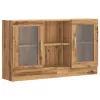  kézműves tölgy színű szerelt fa tálalószekrény 120x30,5x70 cm