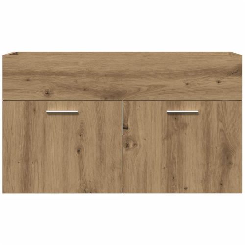  kézműves tölgy szerelt fa mosdószekrény 90x38,5x46 cm