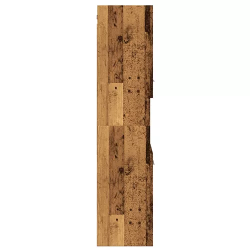  antik fa színű szerelt fa függő fürdőszobaszekrény 30x30x130 cm