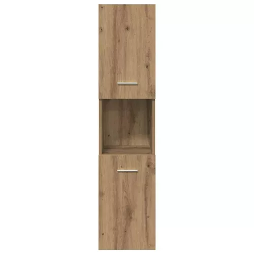  kézműves tölgy szerelt fa függő fürdőszobaszekrény 30x30x130 cm