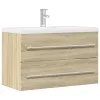  antik fa színű szerelt fa mosdószekrény 80 x 38,5 x 48 cm