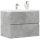  betonszürke szerelt fa fürdőszobaszekrény 60 x 38,5 x 45 cm