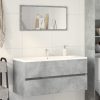  betonszürke szerelt fa mosdószekrény 100 x 38,5 x 45 cm