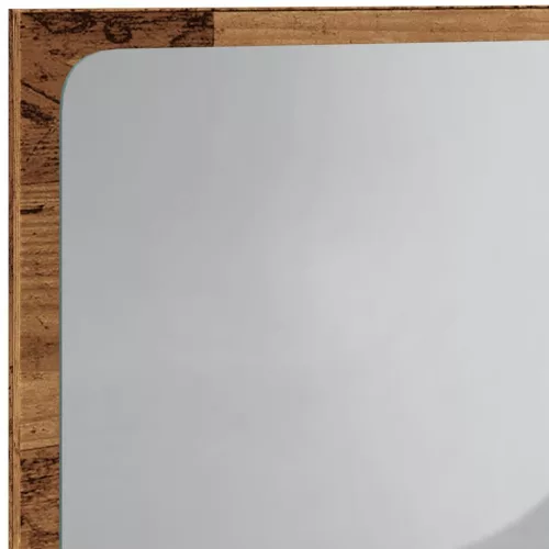  antik fa színű fürdőszobatükör LED-világítással 60x8,5x38 cm