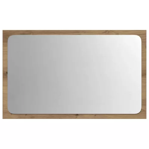  kézműves tölgy színű LED-es fürdőszobatükör 60 x 8,5 x 38 cm