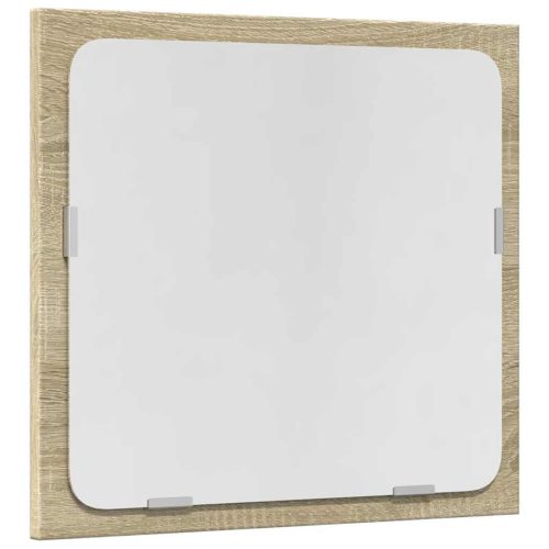  2 részes sonoma tölgyszínű szerelt fa fürdőszobai bútorszett