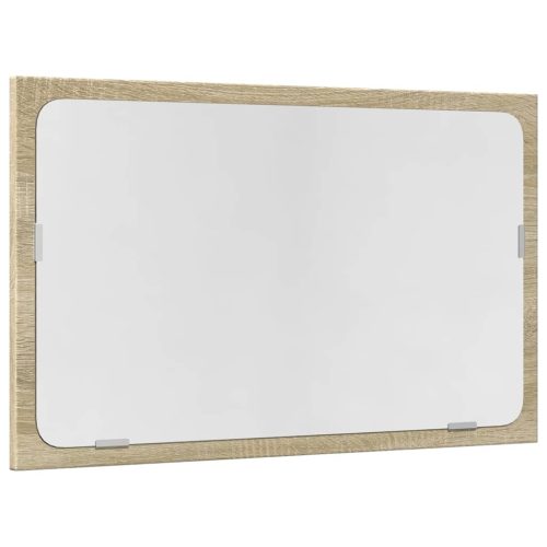  2 részes sonoma tölgyszínű szerelt fa fürdőszobai bútorszett