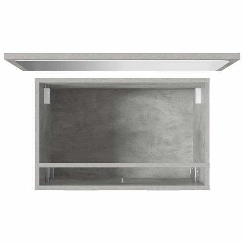  2 részes betonszürke szerelt fa fürdőszobai bútorszett